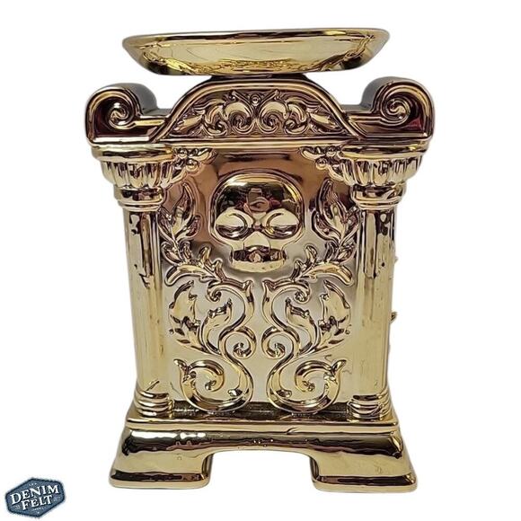 Bath & Body Works Halloween Glow In The Dark Skull & Rose Clock/Candle Pedestal - Picture 8 of 13